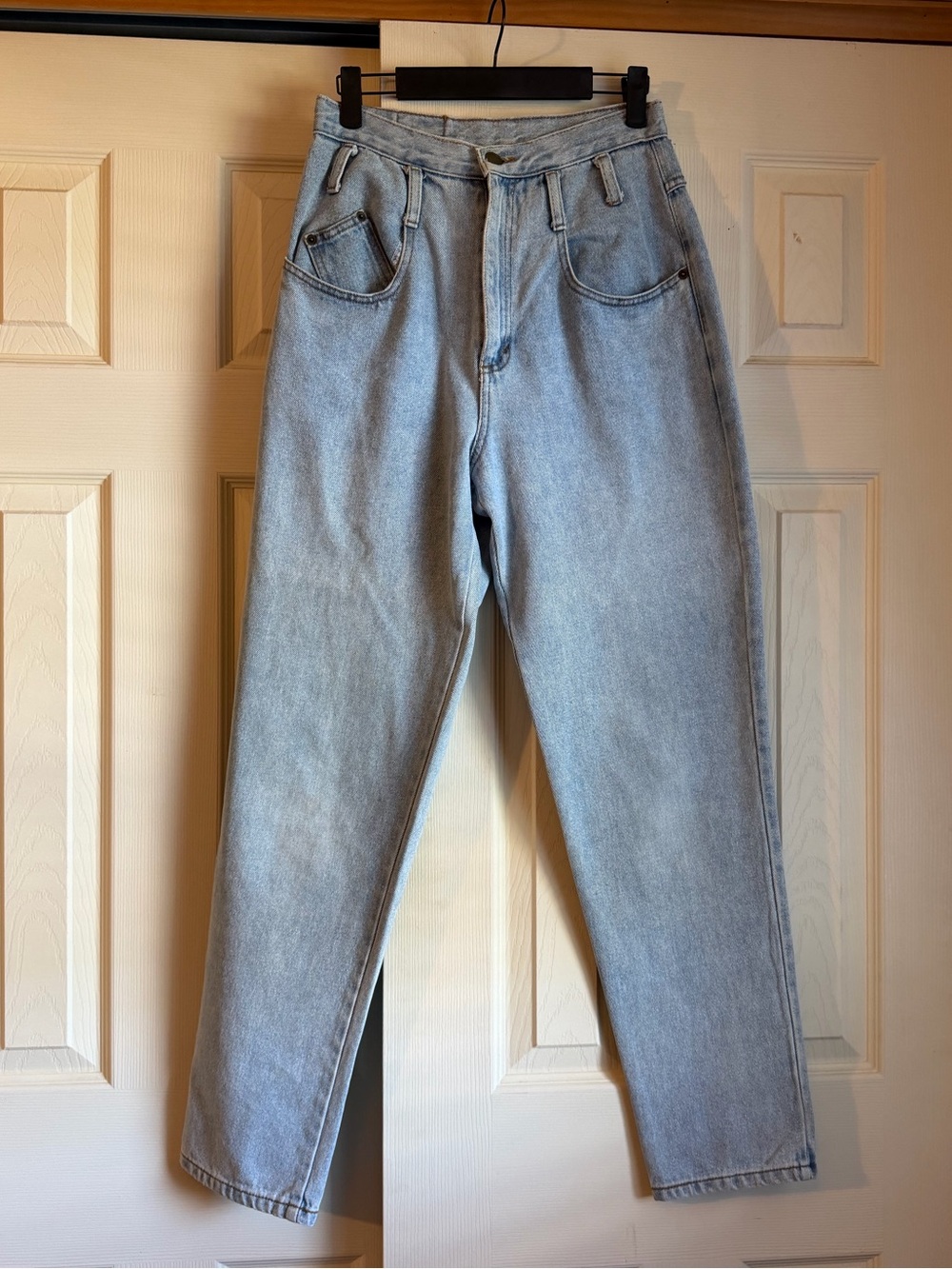 Vintage Boogies Diner Women's High Rise Tapered Jeans Size 7 Light Wash Rare